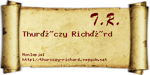 Thuróczy Richárd névjegykártya