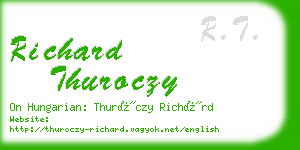richard thuroczy business card
